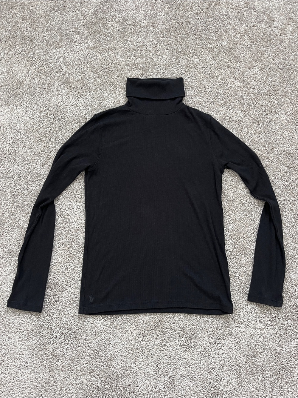 Classic Black Turtleneck Long Sleeve Top